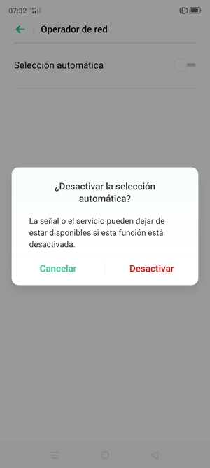 Seleccione Desactivar