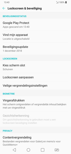 Selecteer Kies scherm slot