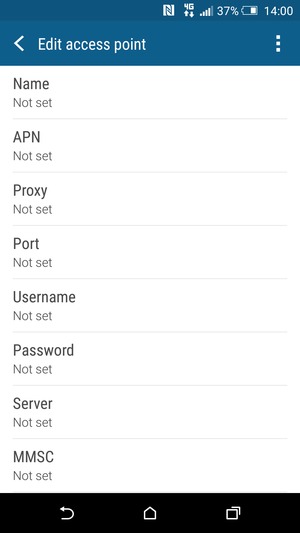 Enter MMS information