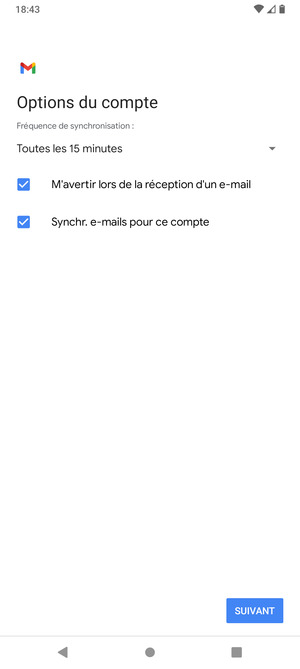 Sélectionnez SUIVANT