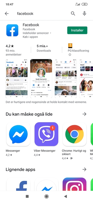 Vælg appen