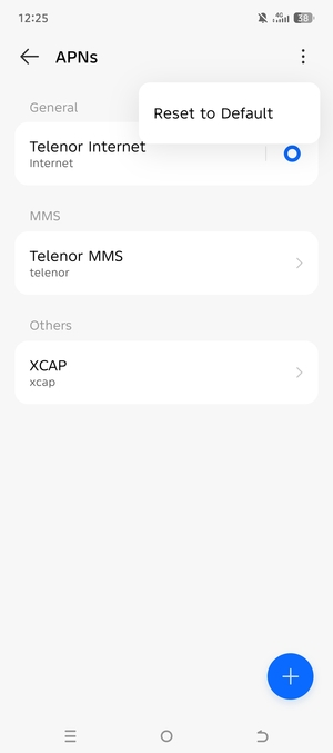 Select Reset to Default