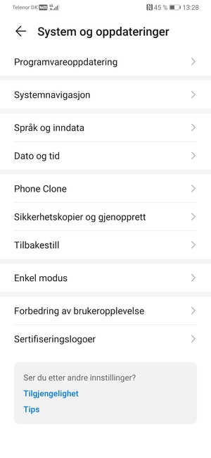 Velg Programvareoppdatering