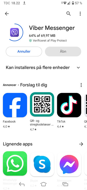 Afvent at installeringen er afsluttet
