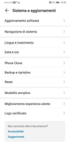 Seleziona Backup e ripristino