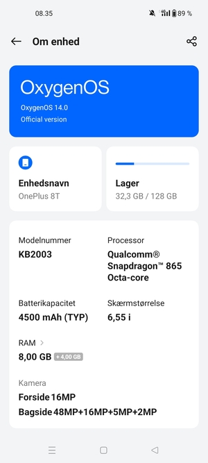 Vælg OxygenOS