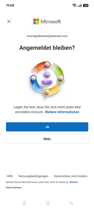 Wählen Sie die gewünschte Option