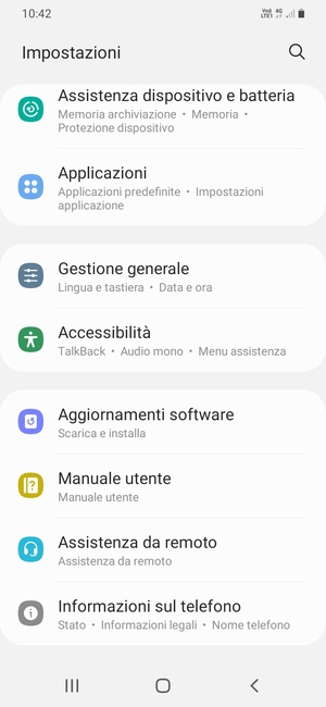 Scorri e seleziona Aggiornamenti software