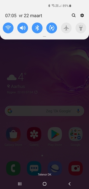 Schuif naar beneden in het bovenste menu opnieuw