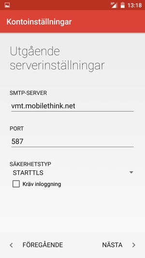 Stäng av Kräv inloggning och välj SÄKERHETSTYP
