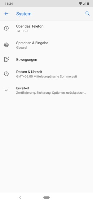 Wählen Sie Erweitert