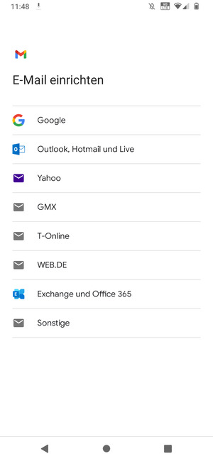 Wählen Sie Outlook, Hotmail und Live