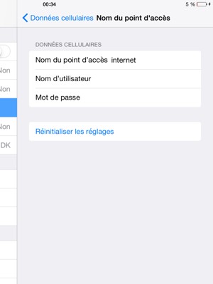 Saisissez les informations Internet