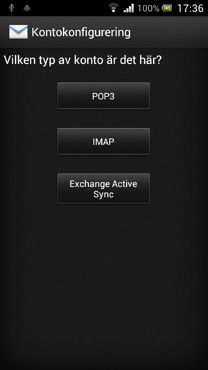 Välj Exchange Active Sync