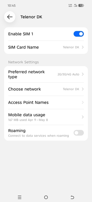 To change network if network problems occur,  select Choose network