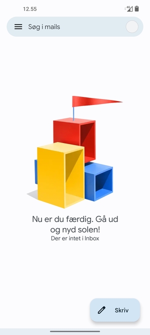 Din Gmail er klar til brug