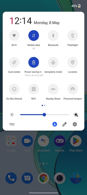 Turn Power saving mode on