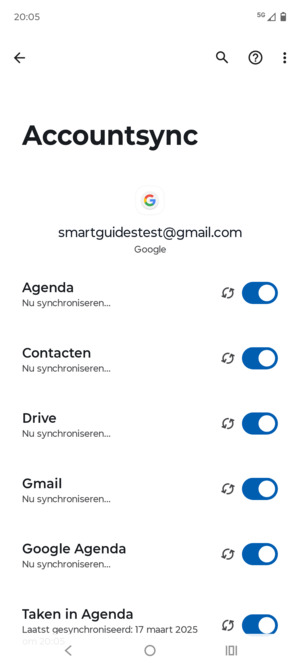 Uw contactpersonen van Google worden nu gesynchroniseerd met uw telefoon