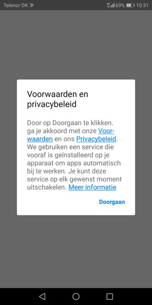Selecteer Doorgaan