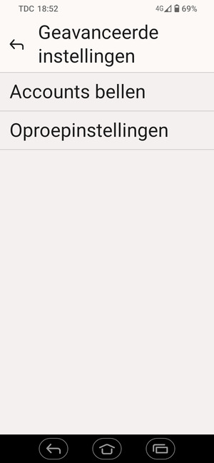 Selecteer Oproepinstellingen