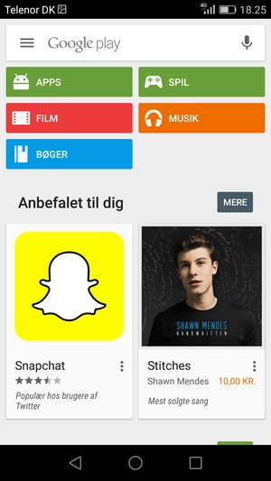 Vælg søgefeltet