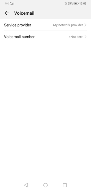Select Voicemail number