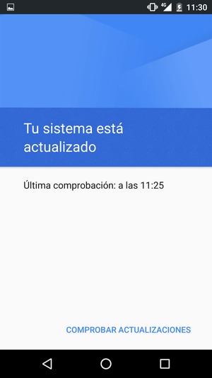 Seleccione COMPROBAR ACTUALIZACIONES