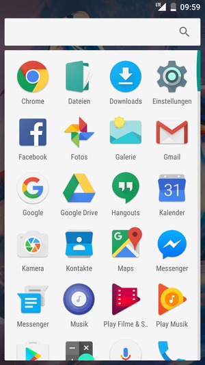 Scrollen Sie und wählen Sie Einstellungen