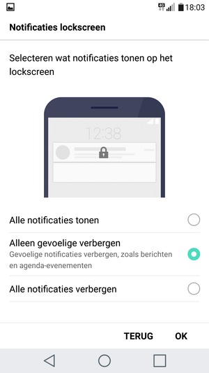 Selecteer uw voorkeursoptie en selecteer OK