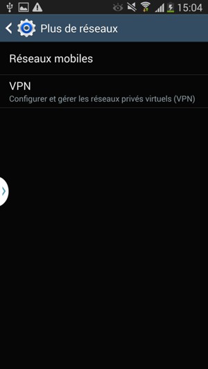 Sélectionnez Réseaux mobiles