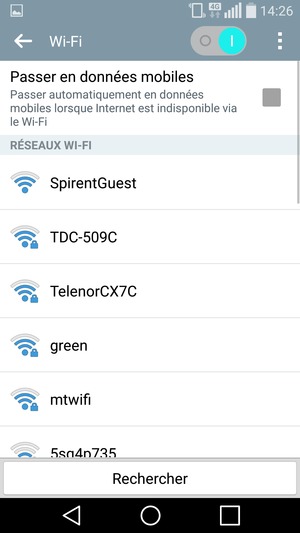 Sélectionnez le réseau sans fil auquel vous souhaitez vous connecter