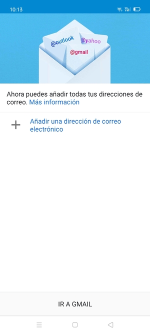 Seleccione Añadir una dirección de correo electrónico
