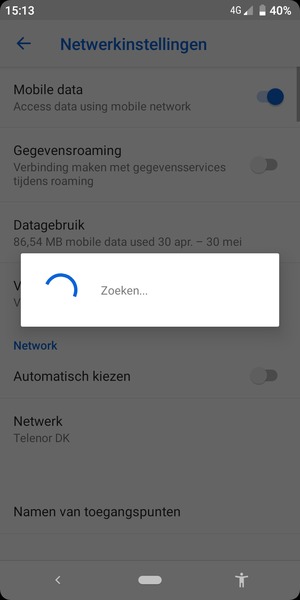 Wacht tot de zoekopdracht beëindigd is