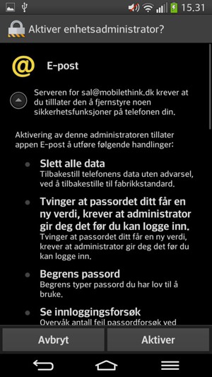 Velg Aktiver
