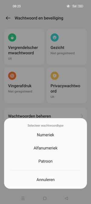 Selecteer Patroon