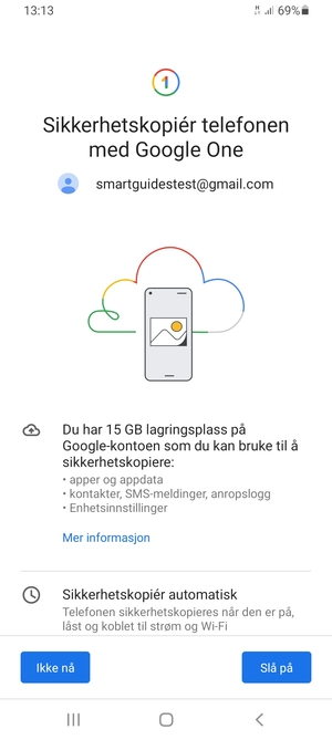 Velg Slå på