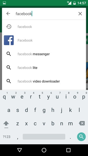 Enter the app name and select Search