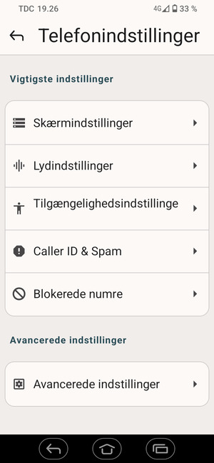 Vælg Avancerede indstillinger