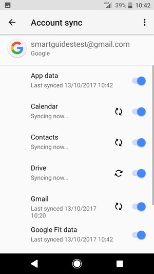 Your information will be synchronised
