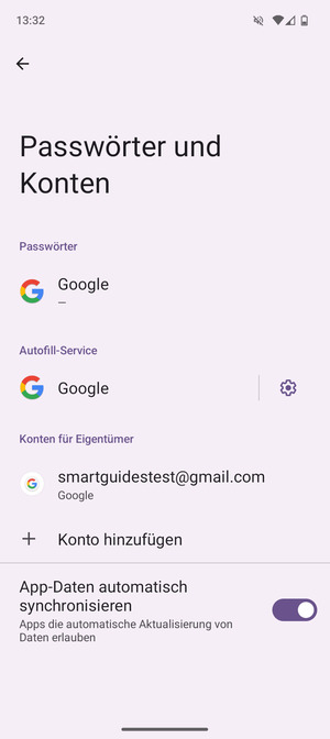 Wählen Sie Ihr Google Konto