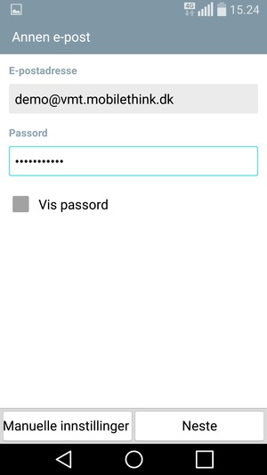 Skriv inn e-postadresse og passord. Velg Neste