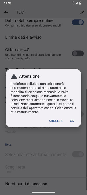 Seleziona OK