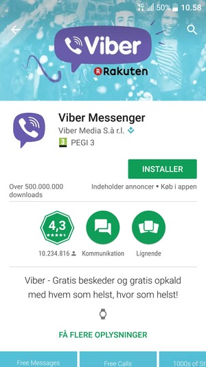 Vælg INSTALLER