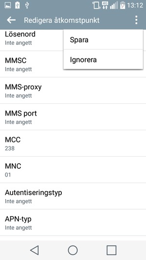 Tryck på Meny-knappen och välj Spara