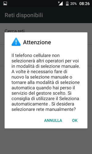 Seleziona OK