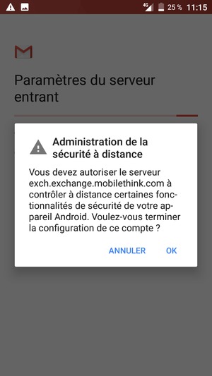 Sélectionnez OK