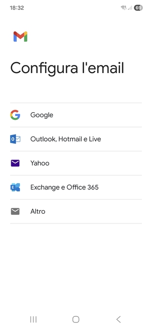 Seleziona Outlook, Hotmail e Live