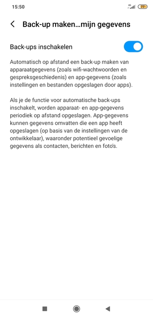 Selecteer de Terug-knop