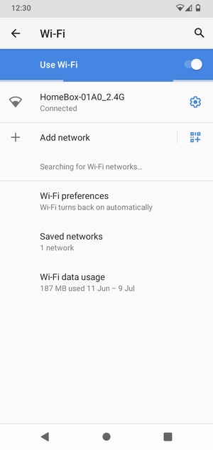 You are now connected to the Wi-Fi network