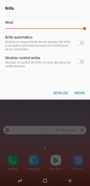 Active Brillo automático y seleccione HECHO